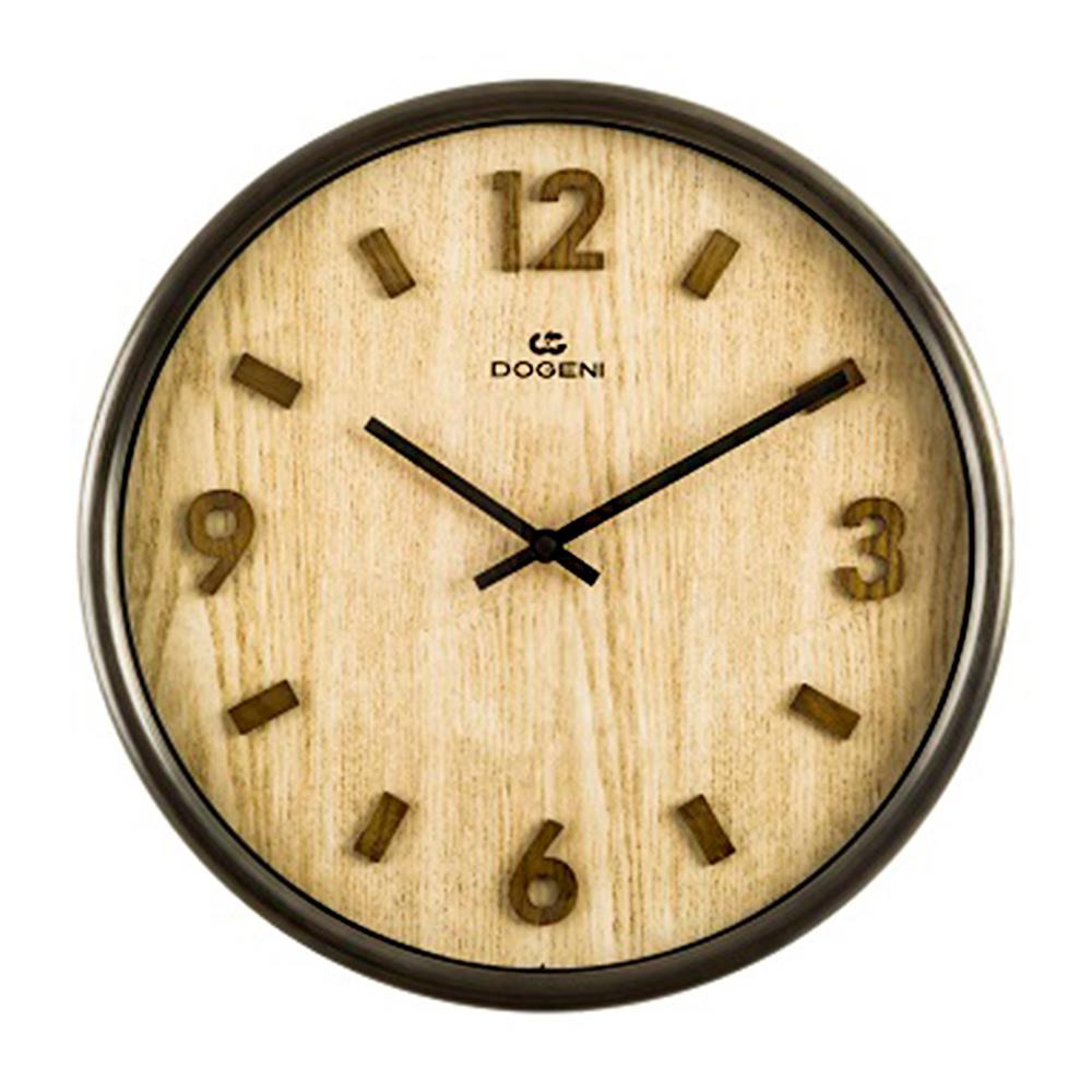 นาฬิกาแขวนอะลูมิเนียม DOGENI WNM007SL 14 นิ้ว สีเงิน