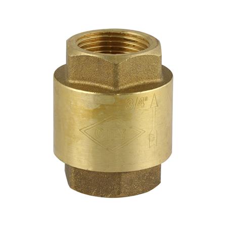 เช็ควาล์วสปริงทองเหลือง CITY 3/4 นิ้ว