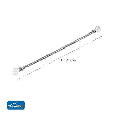 รางเหล็ก ยืดหด HOME LIVING STYLE DEW DROP 110-210 ซม. สีเงิน_4