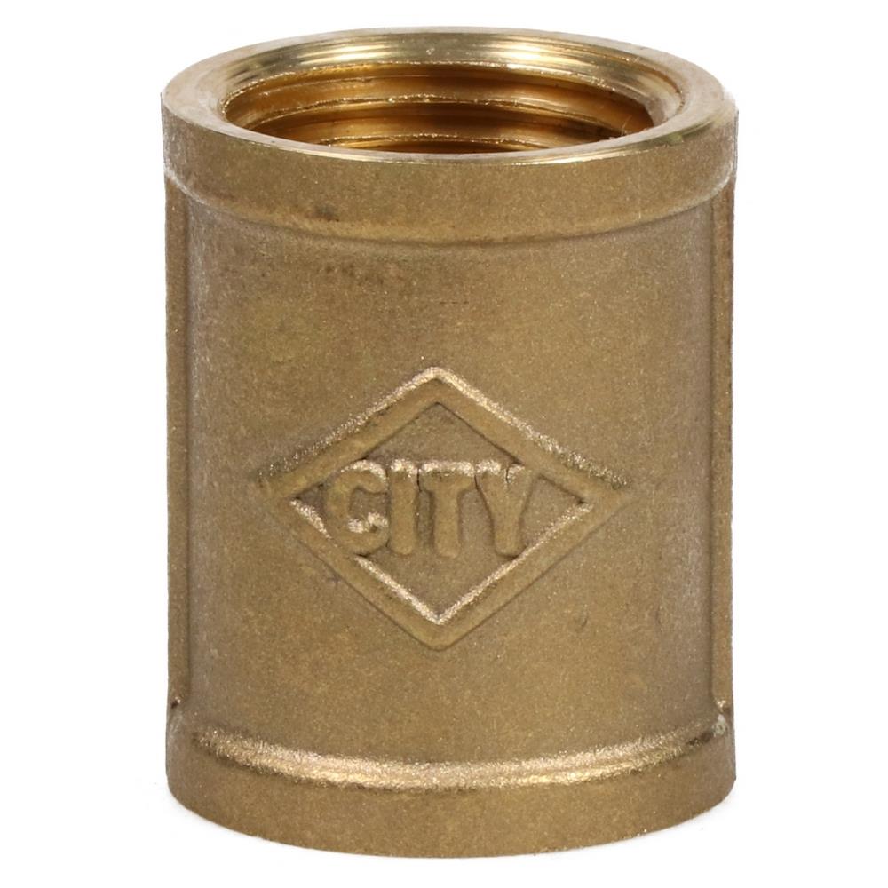 ข้อต่อตรงทองเหลือง FF CITY 1/2 นิ้ว