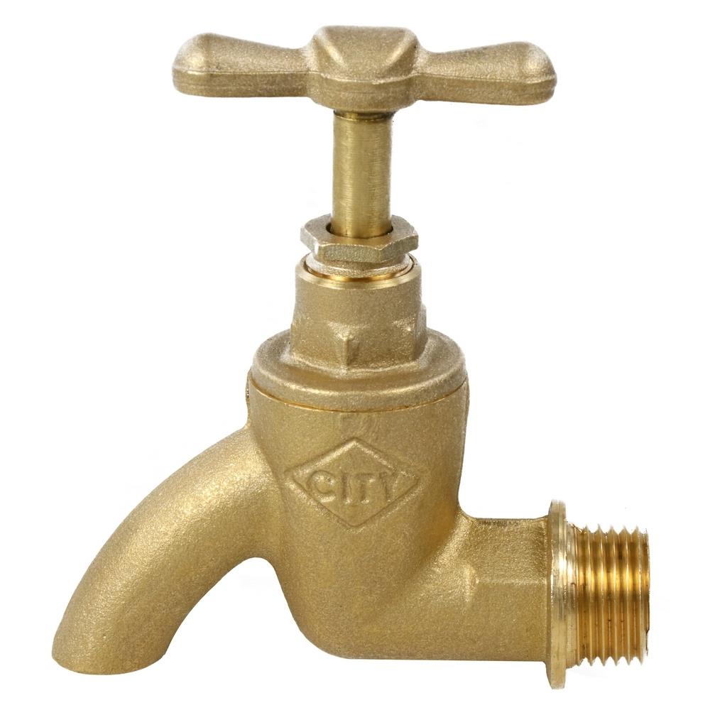 ก๊อกสนามทองเหลือง CITY 1/2 นิ้ว สีทอง