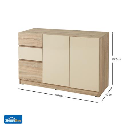 ตู้เตี้ยบานผสม FURDINI MEDIS สีโซลิดโอ๊ค_7