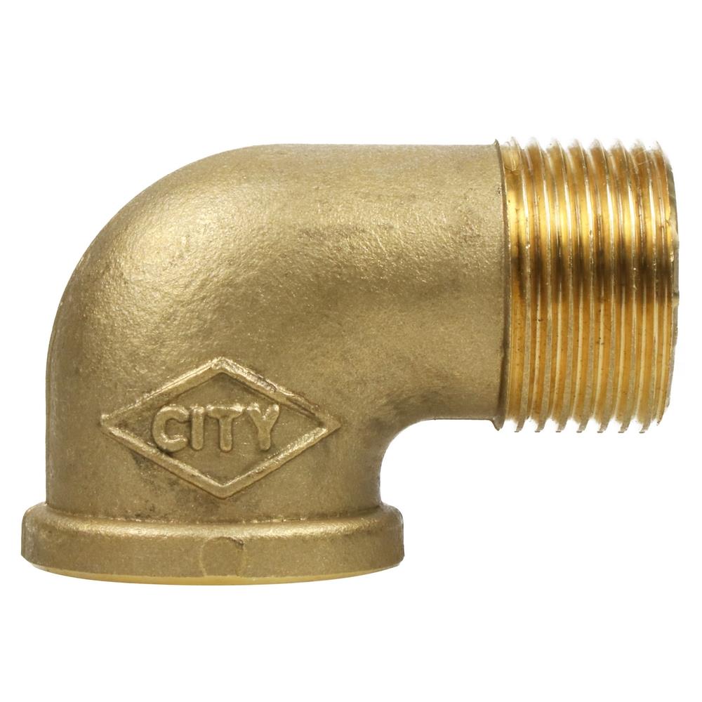 ข้องอ 90 เกลียวนอกเกลียวใน ทองเหลือง CITY 3/4 นิ้ว