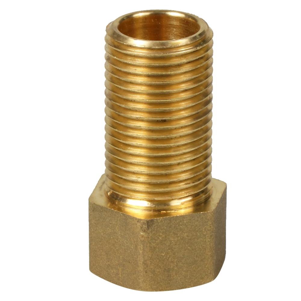 ข้อต่อหกเหลี่ยมนอกทองเหลือง CITY 1/2 นิ้วX50 มม.