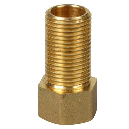 ข้อต่อหกเหลี่ยมนอกทองเหลือง CITY 1/2 นิ้วX50 มม.