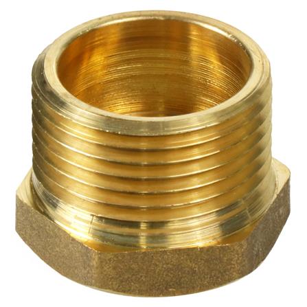 ข้อต่อลดเหลี่ยมทองเหลือง CITY 1X1/2 นิ้ว