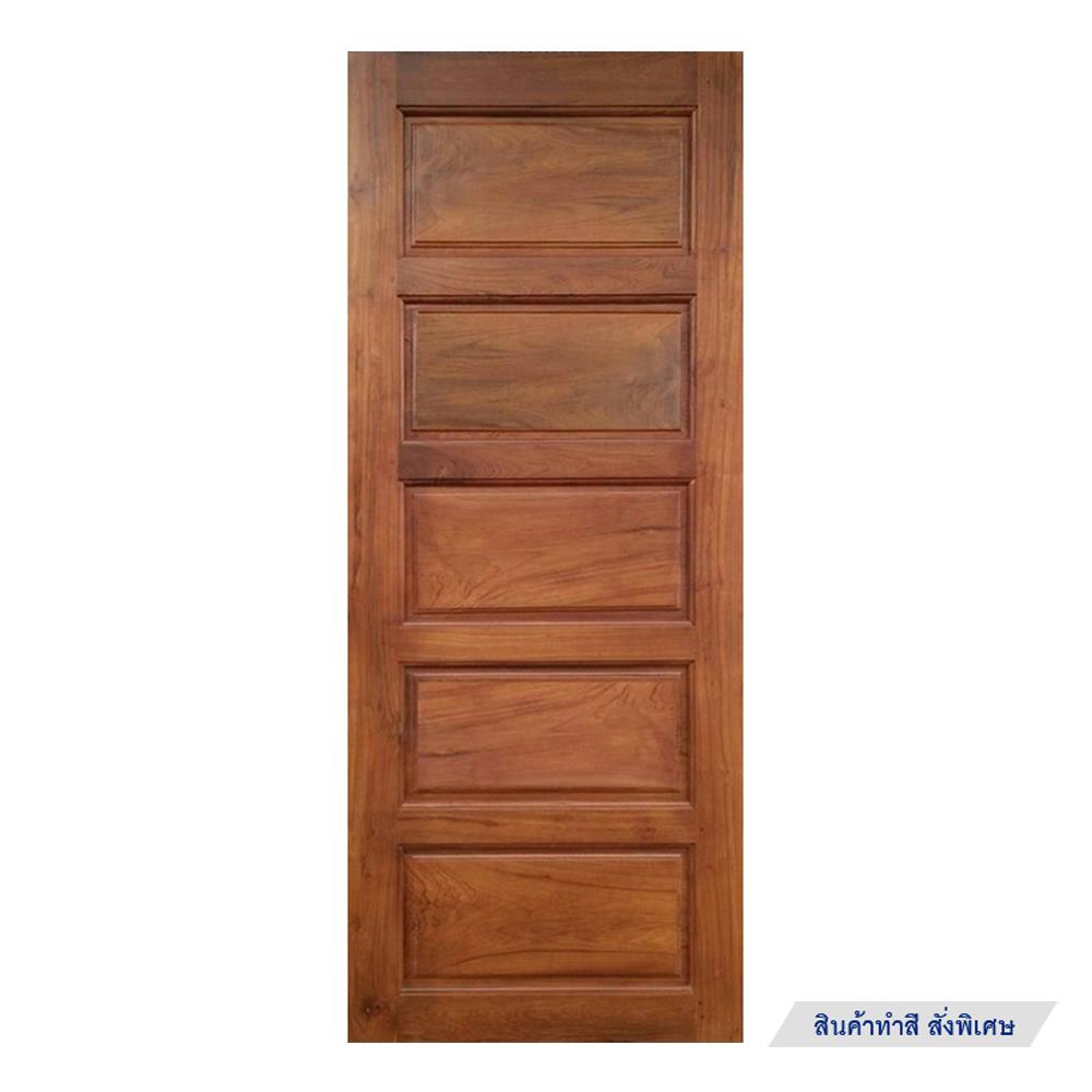 ประตูไม้แดงมาเลย์ N999 5 ฟัก โมเดิร์น 80X200 ซม. สีธรรมชาติ