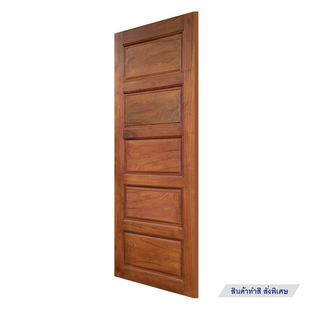ประตูไม้แดงมาเลย์ N999 5 ฟัก โมเดิร์น 80X200 ซม. สีธรรมชาติ