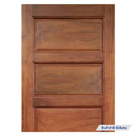 ประตูไม้แดงมาเลย์ N999 5 ฟัก โมเดิร์น 80X200 ซม. สีธรรมชาติ_3
