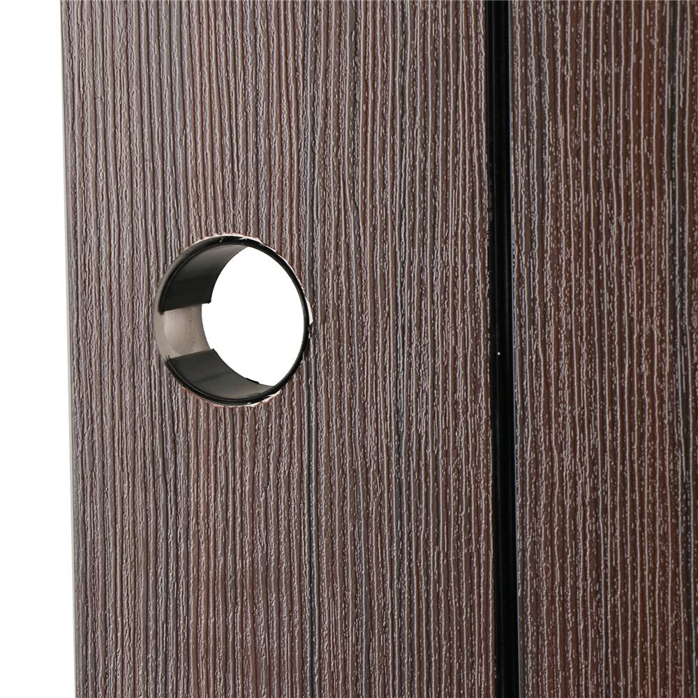 ประตูห้องน้ำ UPVC AZLE LT-05 เกล็ด 70X200 ซม. สีน้ำตาล-สีโอ๊ค เจาะลูกบิด