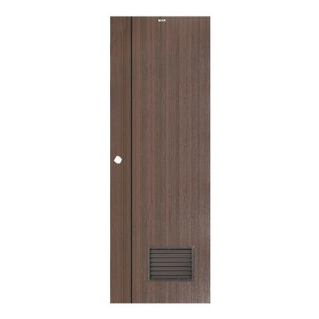 ประตูห้องน้ำ UPVC AZLE LT-05 เกล็ด 70X200 ซม. สีน้ำตาล-สีโอ๊ค เจาะลูกบิด