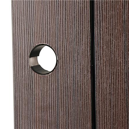 ประตูห้องน้ำ UPVC AZLE LT-05 เกล็ด 70X200 ซม. สีน้ำตาล-สีโอ๊ค เจาะลูกบิด_2