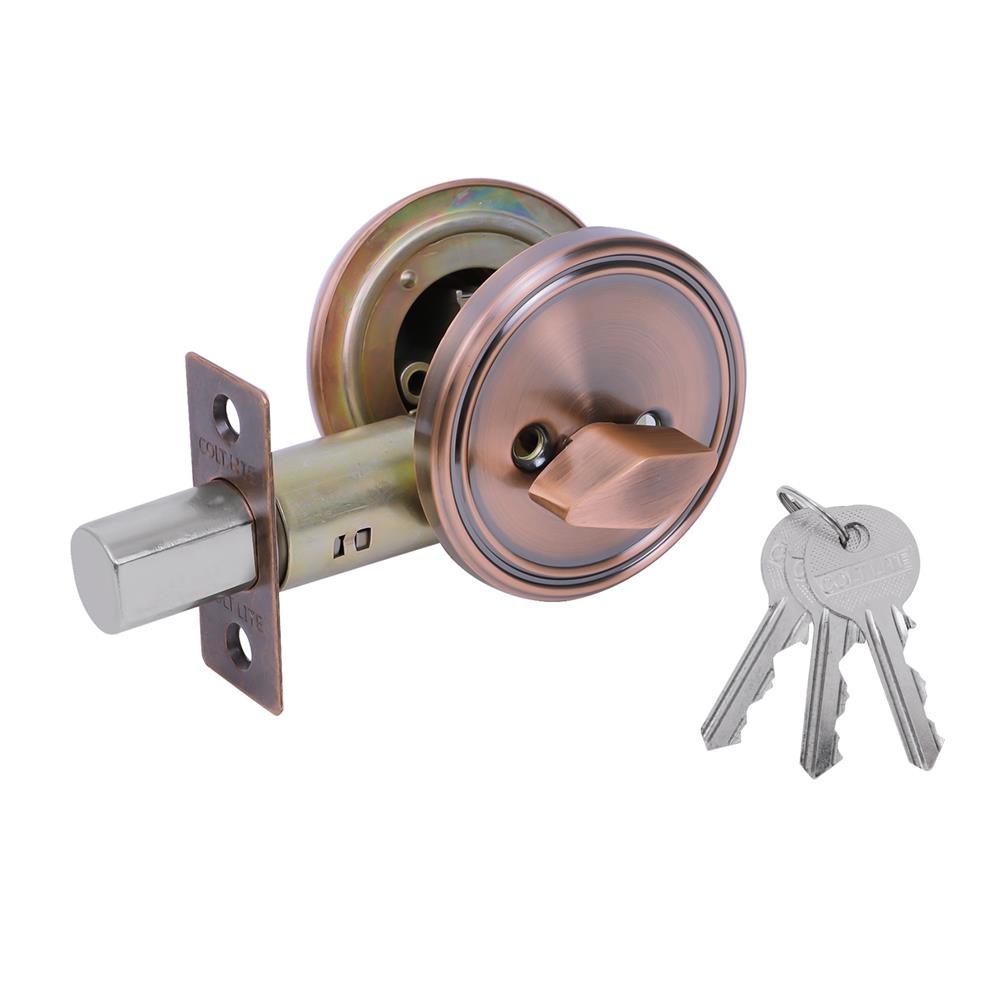 กุญแจลิ้นตาย 1 ด้าน COLT 9301 สีทองแดงรมดำ