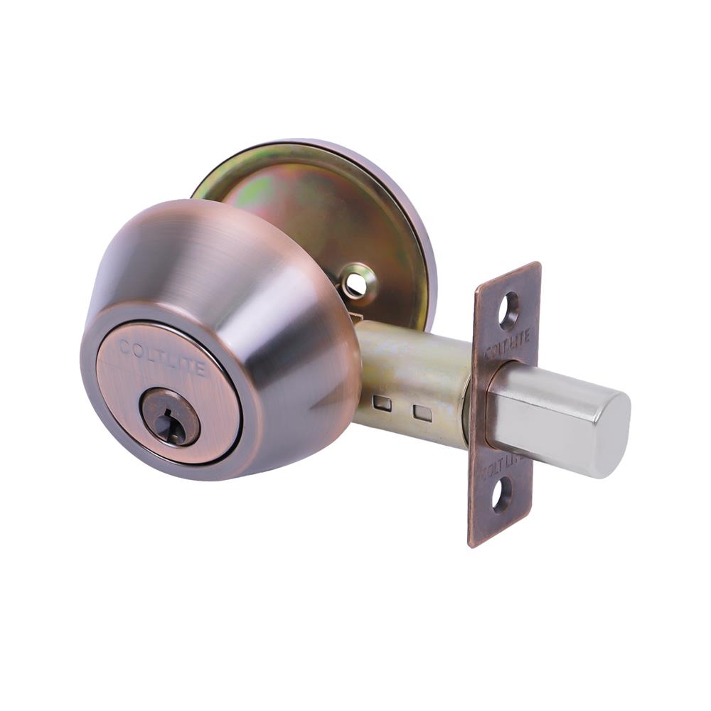 กุญแจลิ้นตาย 1 ด้าน COLT 9301 สีทองแดงรมดำ