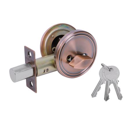 กุญแจลิ้นตาย 1 ด้าน COLT 9301 สีทองแดงรมดำ