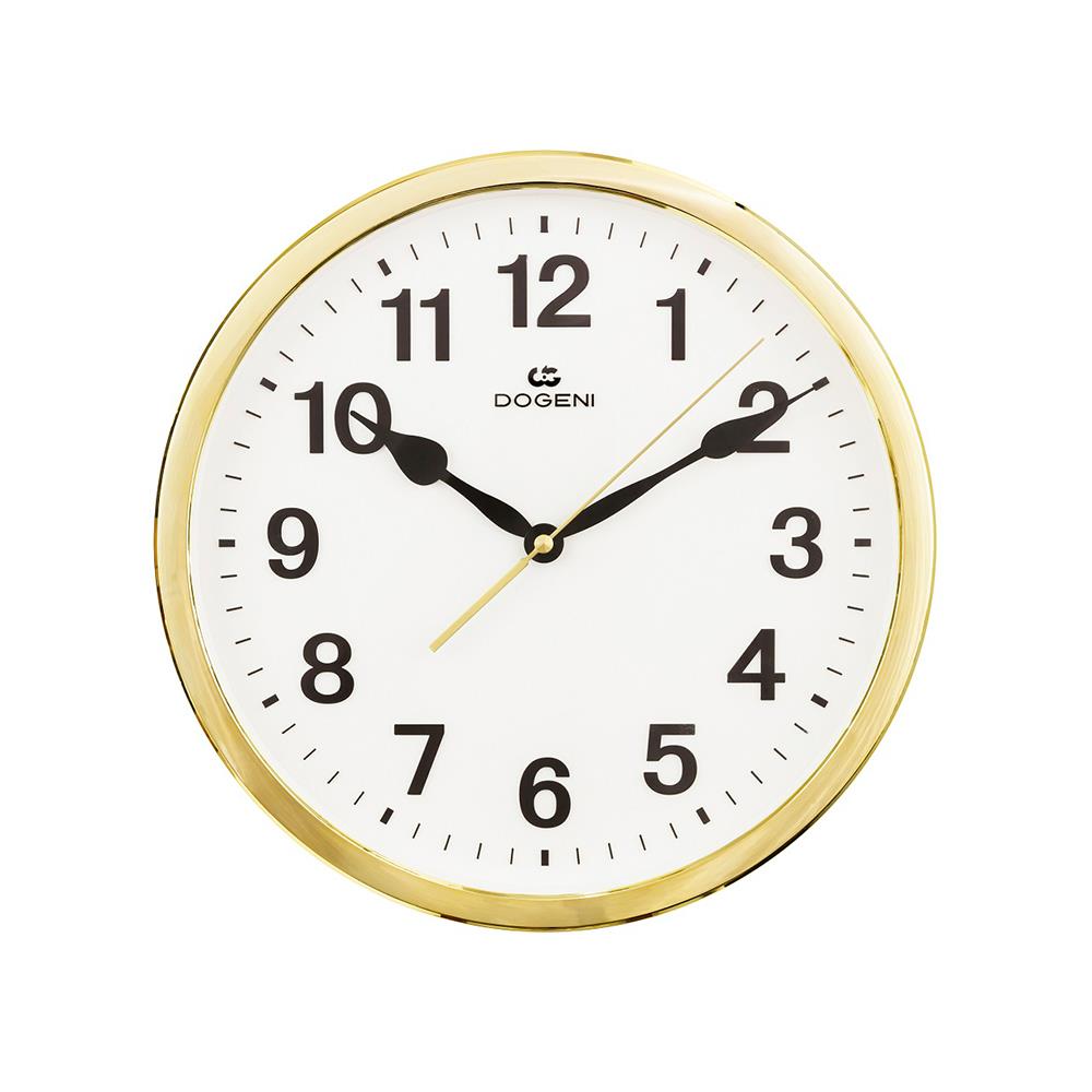 นาฬิกาแขวนพลาสติก DOGENI WNP002GD 12 นิ้ว สีทอง