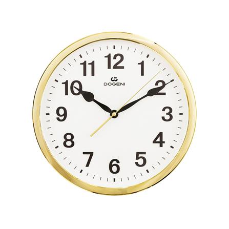 นาฬิกาแขวนพลาสติก DOGENI WNP002GD 12 นิ้ว สีทอง_0