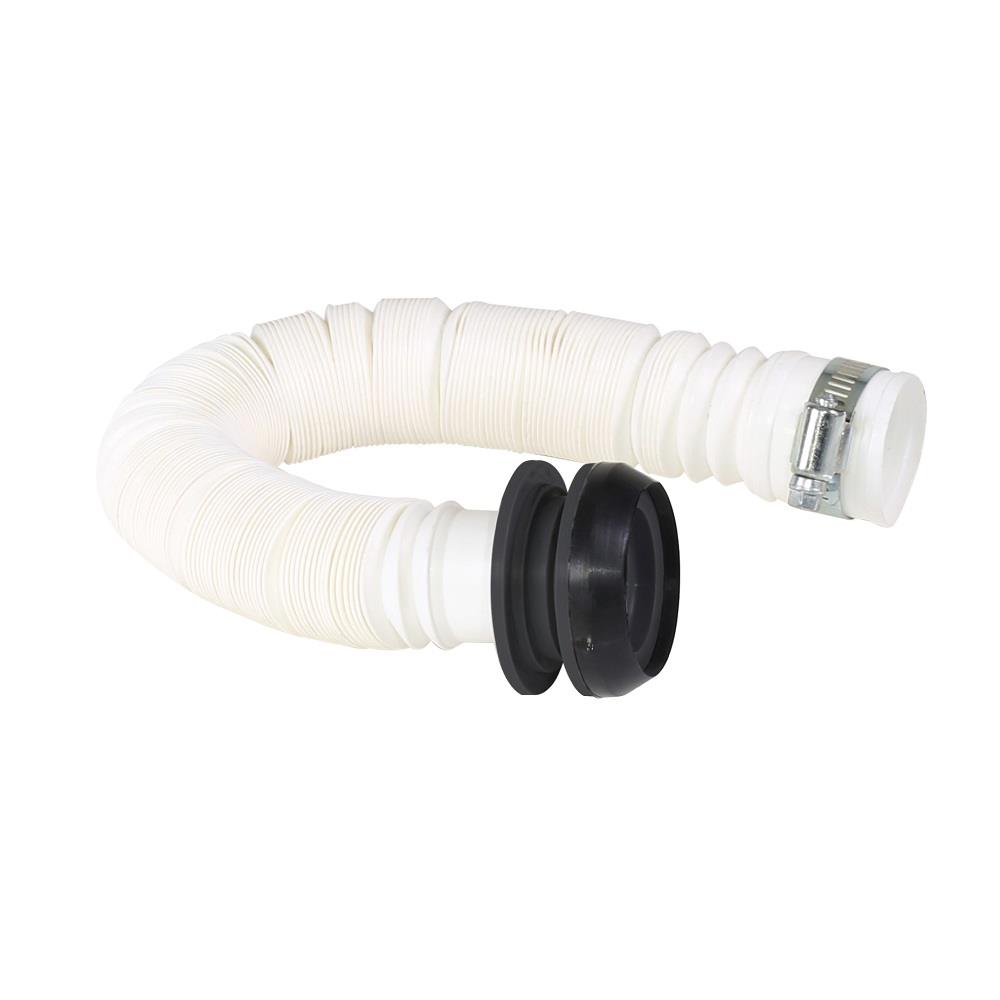 ท่อย่นยืดหด+แคลมป์รัด PARNO 1.2 เมตร สีขาว