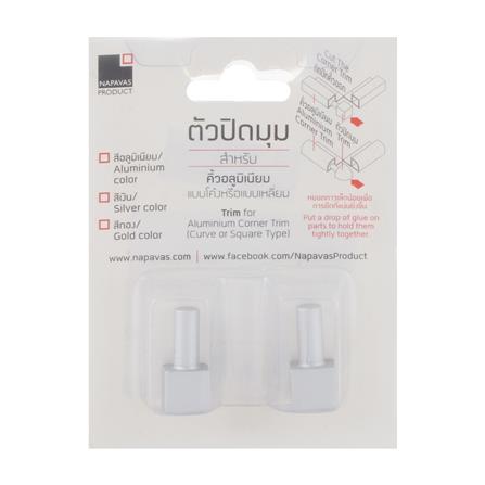 ตัวปิดมุมคิ้วแบบเหลี่ยม DP DL090 9 มม. สีอะลูมิเนียม_1