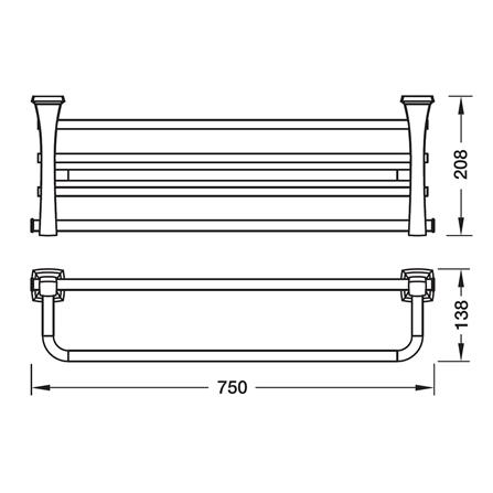 ราวแขวนผ้า 2 ชั้น  HAFELE 495.80.172 สีดำ_4