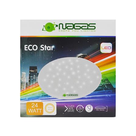 ไฟเพดาน LED NAGAS CEILING ECO STAR 16 นิ้ว 24 วัตต์ WARM WHITE สีขาว_4