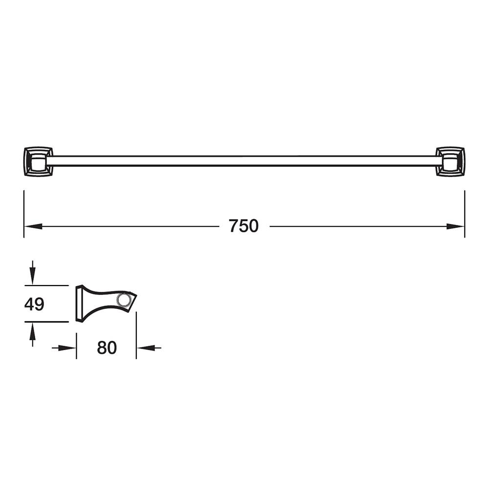 ราวแขวนผ้า HAFELE 495.80.171 สีดำ