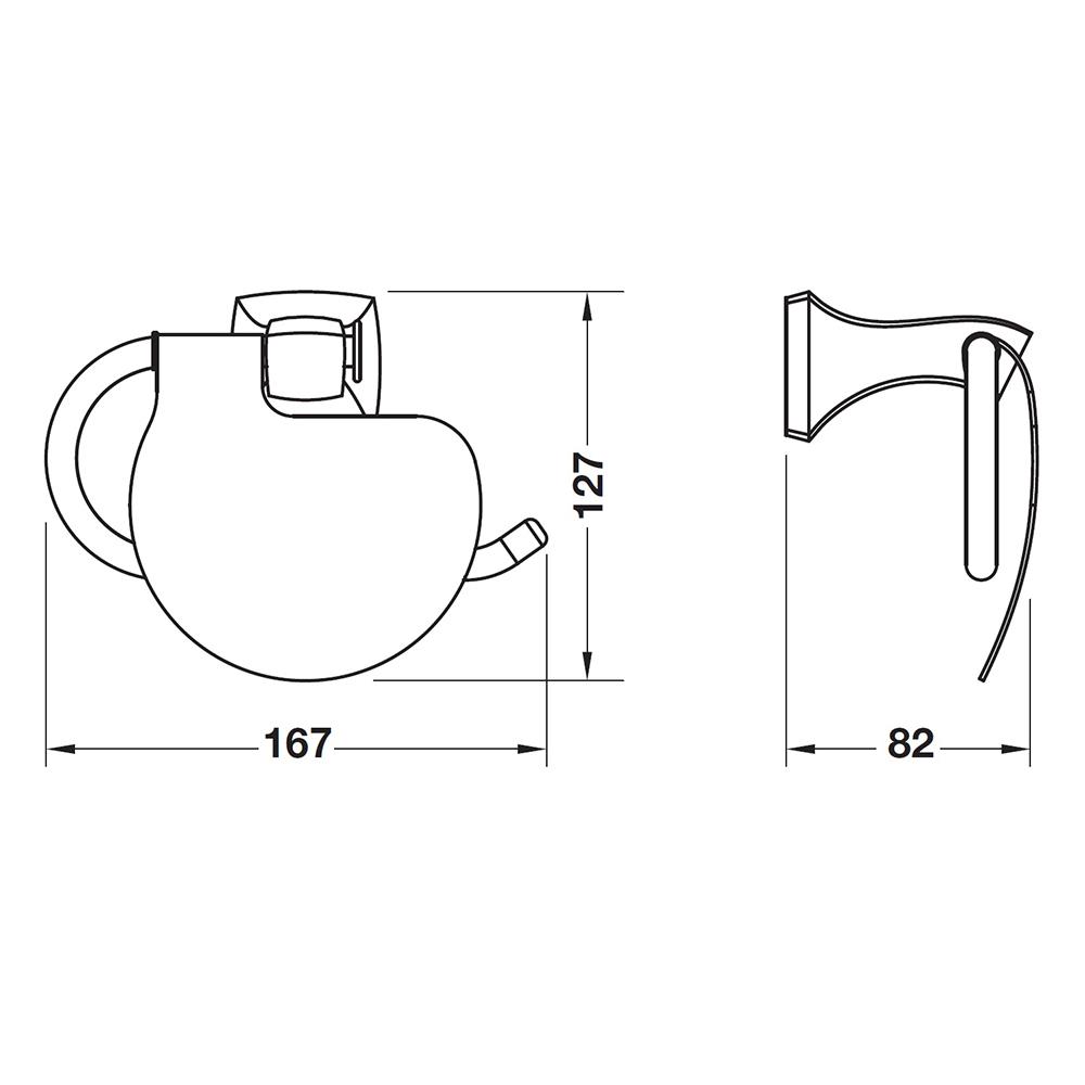 ที่ใส่กระดาษ HAFELE 495.80.169 สีดำ