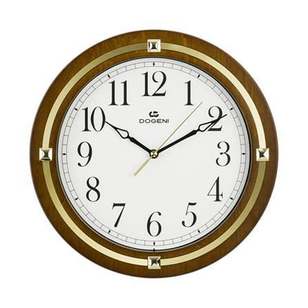นาฬิกาแขวนไม้ DOGENI WNW003DB 12 นิ้ว สีน้ำตาลเข้ม_0