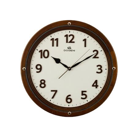 นาฬิกาแขวนไม้ DOGENI WNW015DB 16 นิ้ว สีน้ำตาลเข้ม_0
