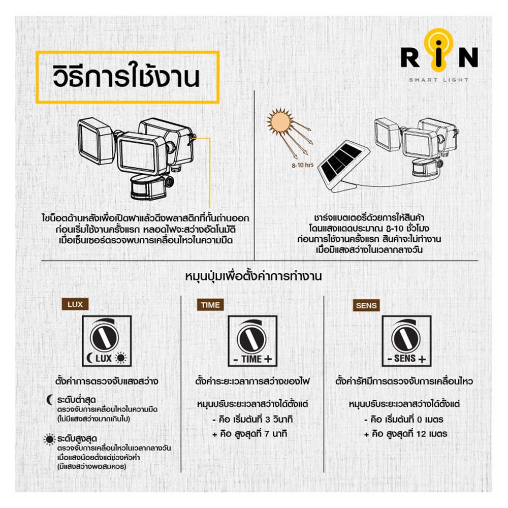 ไฟสปอตไลท์ RIN 216218804 สีดำ