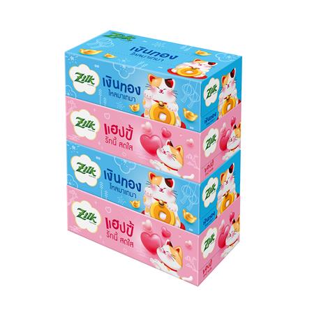 กระดาษเช็ดหน้า ZILK LUCKY BOX 110 แผ่น (แพ็ก 4 ชิ้น)