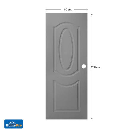 ประตูภายนอก UPVC AZLE MR002 80X200 ซม. สีเทา เจาะลูกบิด_5