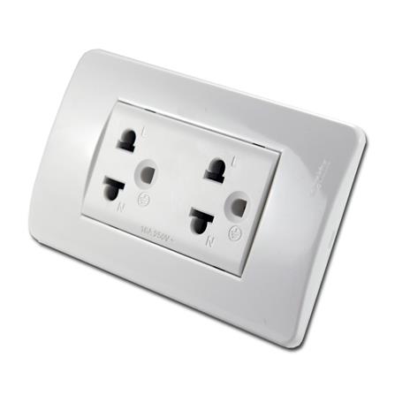 ชุดเต้ารับคู่ 3 ขา SCHNEIDER S13426UEST2M สีขาว_1