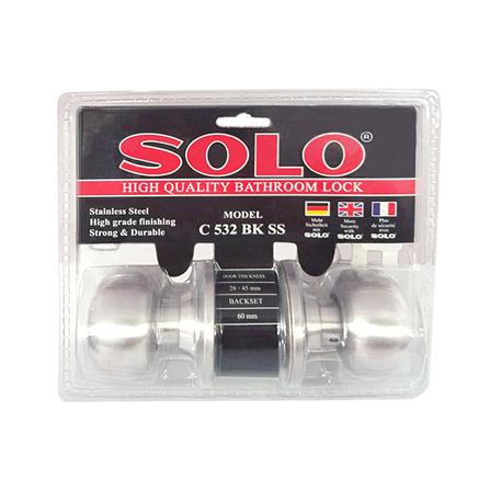 ลูกบิดห้องน้ำ SOLO C532 BK SS หัวจัน สีสเตนเลส_2