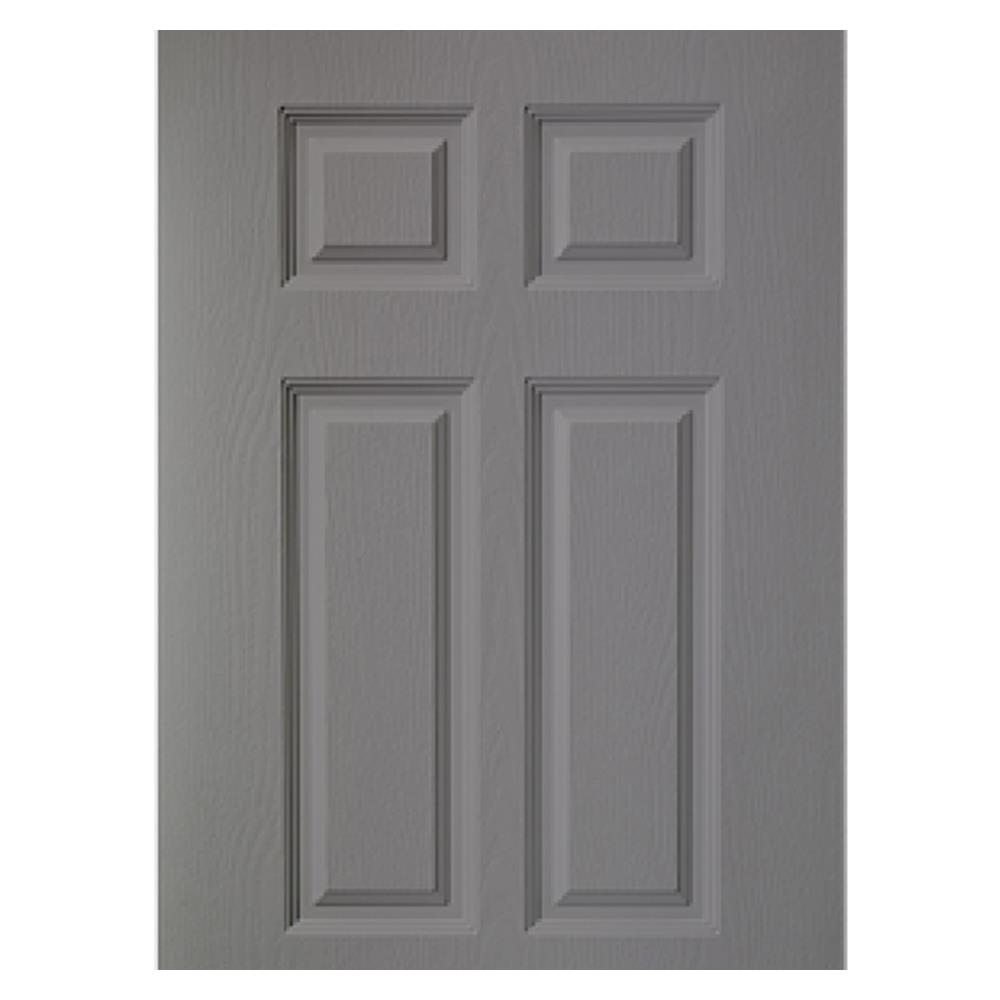 ประตูภายนอก UPVC AZLE MR003 80X200 ซม. สีเทา เจาะลูกบิด