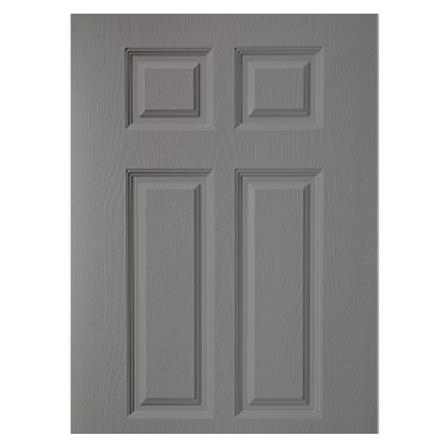 ประตูภายนอก UPVC AZLE MR003 80X200 ซม. สีเทา เจาะลูกบิด_2