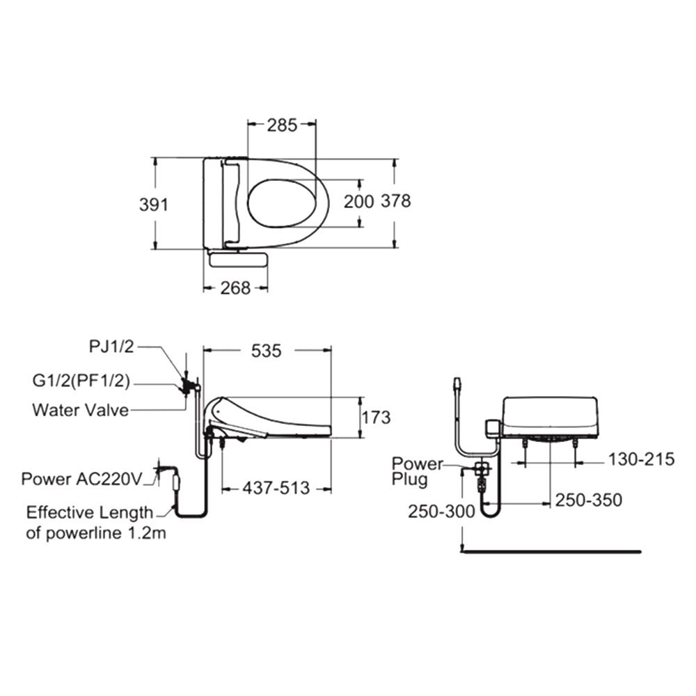 ฝารองนั่งอัตโนมัติ AMERICAN STANDARD CEAS7SL1-0100510P0 สีขาว