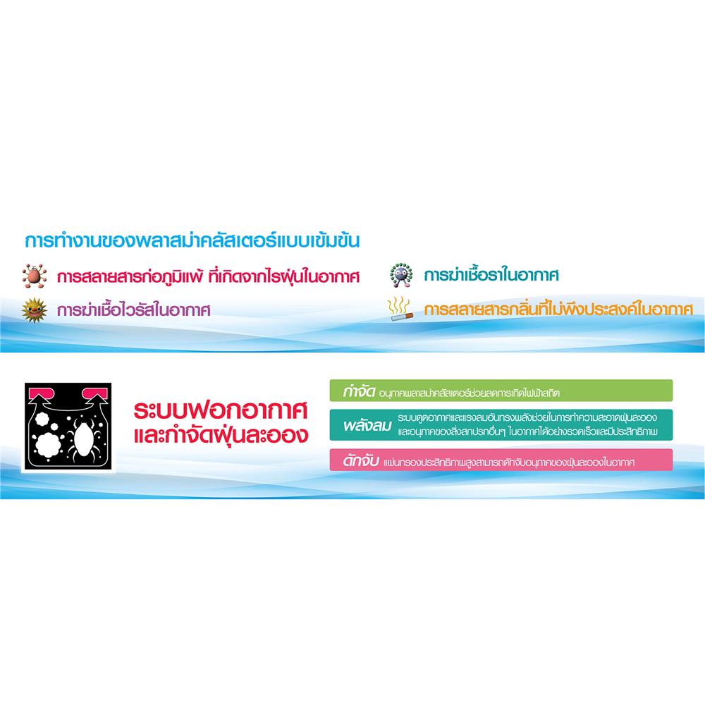 เครื่องฟอกอากาศ SHARP FP-J30TA-B 23ตารางเมตร