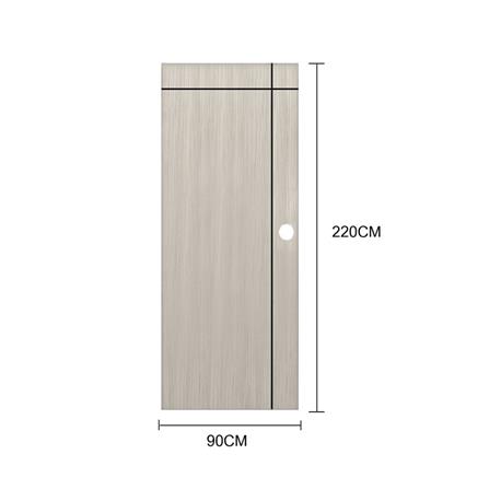 ประตูภายใน UPVC เจาะลูกบิด PARAZZO PUN06 90x220 ซม. สีเทา_4