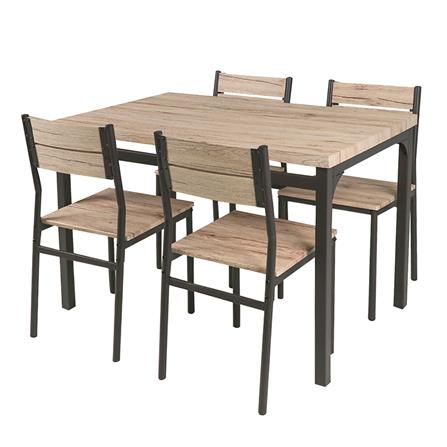 ชุดโต๊ะอาหาร 4 ที่นั่ง FURDINI DELIGHT สีน้ำตาล_0