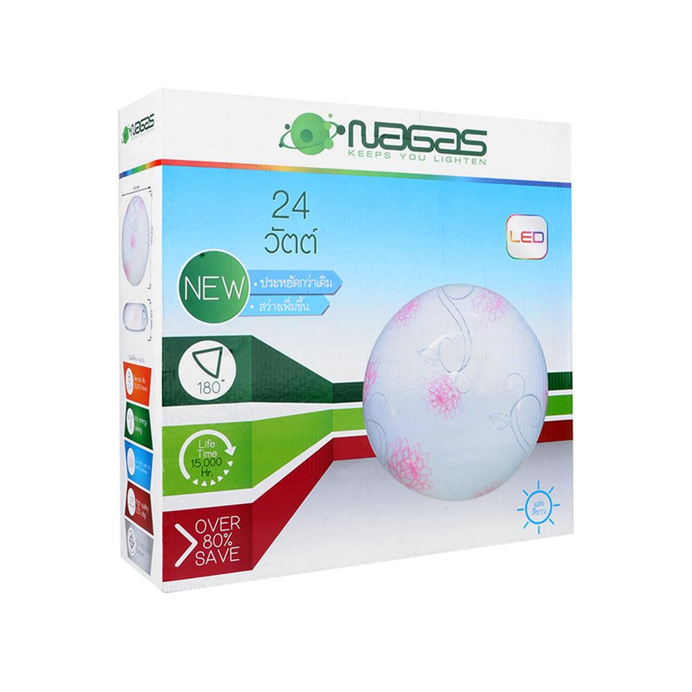 ไฟเพดาน LED NAGAS ALMA BR-2 16 นิ้ว 24 วัตต์ DAYLIGHT สีขาว