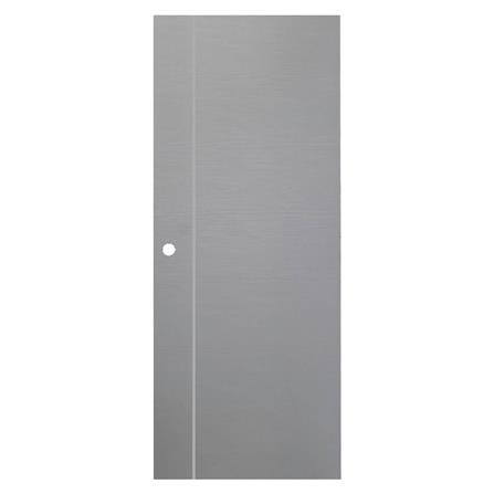 ประตูภายนอก UPVC AZLE MD5 80X200 ซม. สีเทา เจาะลูก...