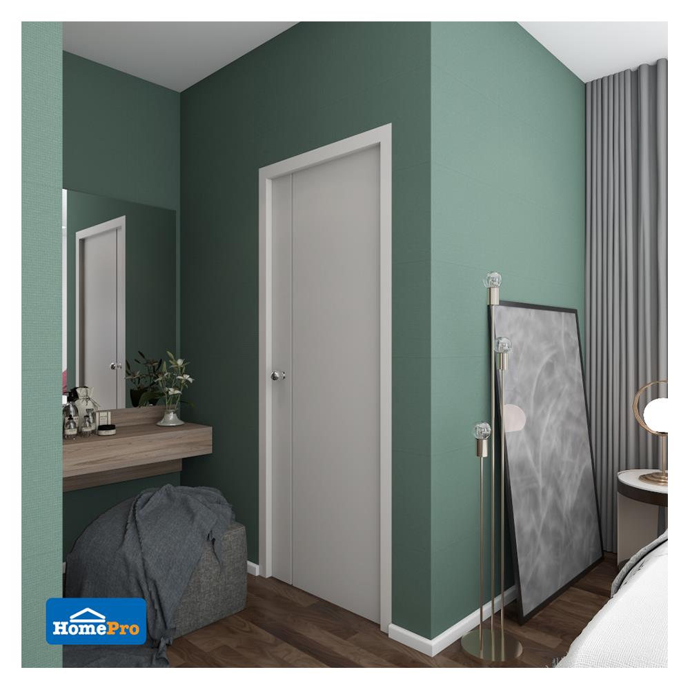 ประตูภายนอก UPVC AZLE MD-5 80X200 ซม. สีขาว เจาะลูกบิด