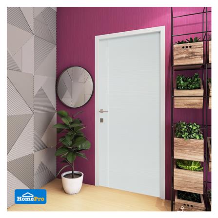 ประตูภายนอก UPVC AZLE MD5 90X220 ซม. สีขาว ไม่เจาะลูกบิด_3