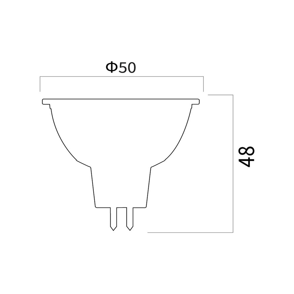 หลอด LED SHINING MR16 5 วัตต์ WARM WHITE GU5.3