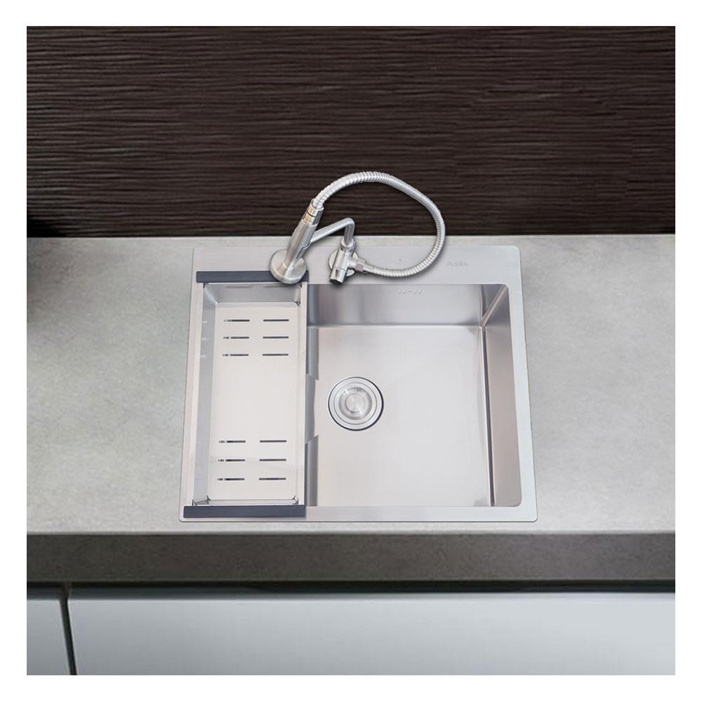 ซิงค์ฝังสแควร์ 1หลุม AXIA TRITON 6050 สเตนเลส