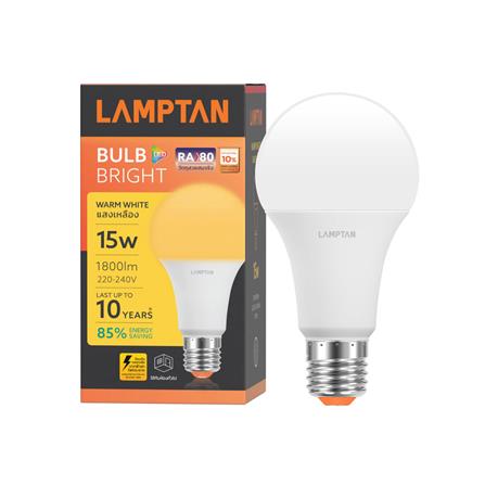 หลอด LED LAMPTAN A60 BRIGHT 15 วัตต์ WARM WHITE E27_2