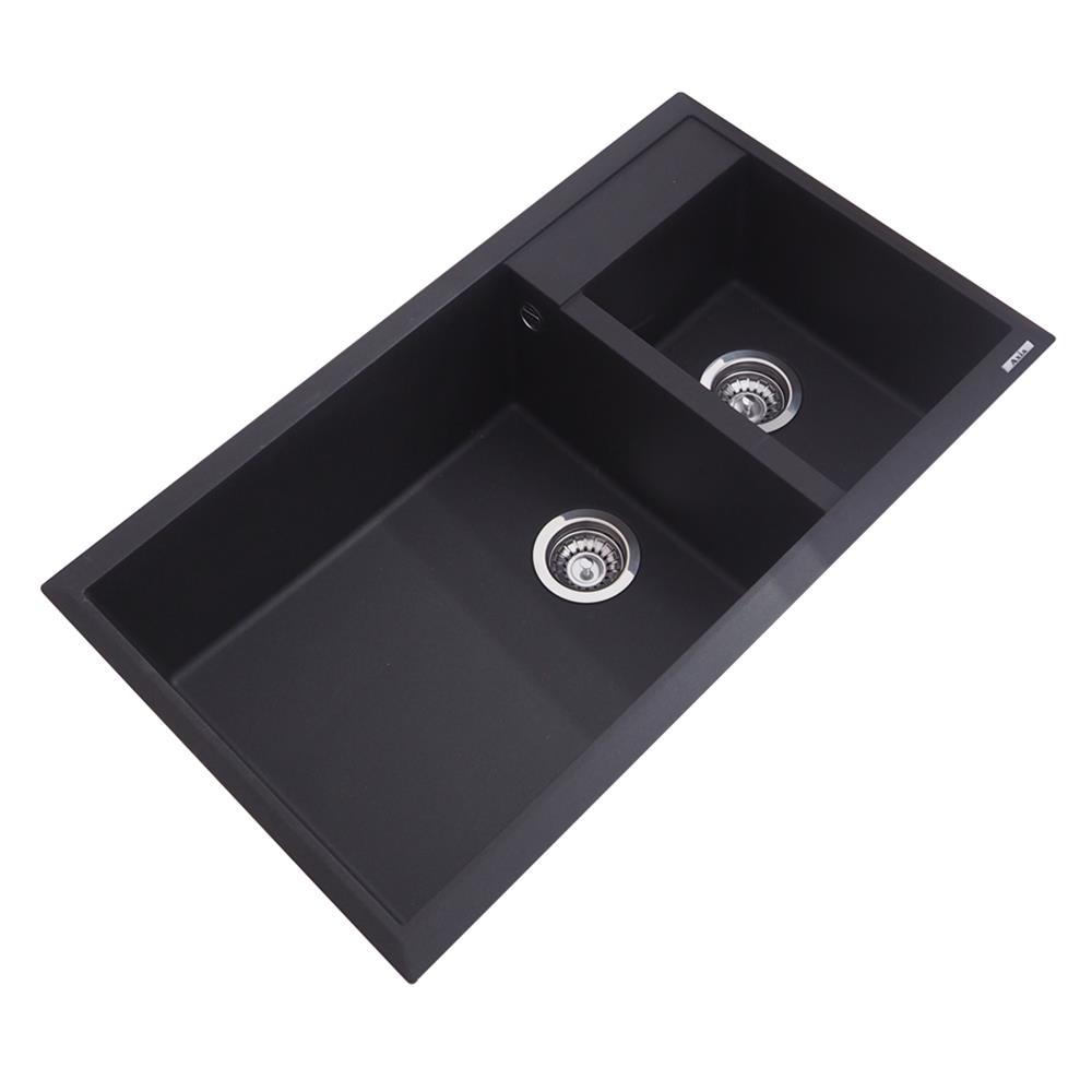 ซิงค์ฝัง 2 หลุม AXIA ICONIC 8650 แกรนิต สีดำ