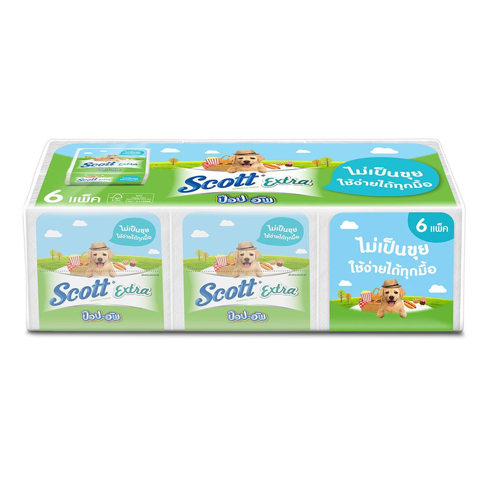 กระดาษ POP UP SCOTT EXTRA 86 แผ่น แพ็ค6