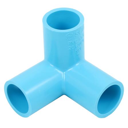 ข้อต่อสามทางตั้งฉาก PVC SCG 3/4 นิ้ว สีฟ้า
